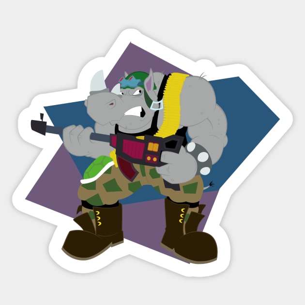 Rocksteady Sticker by TheGreatJery